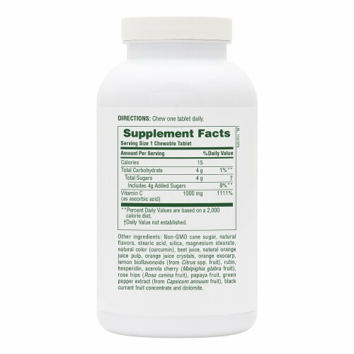 Natures Plus® Orange Juice Chewable Tablets 1000mg Perspective: right