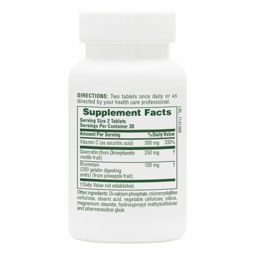 Natures Plus® Quercetin Plus with Bromelain & Vitamin C Tablets Perspective: right