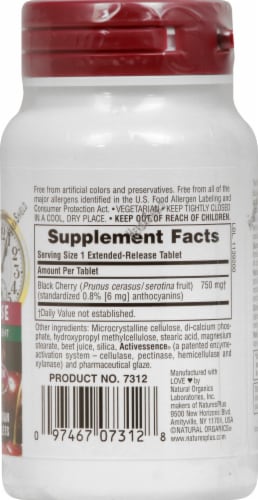Nature's Plus Black Cherry Extended Release Perspective: right