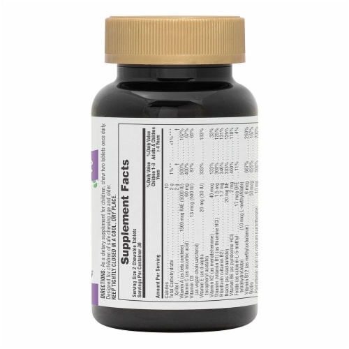 Natures Plus Animal Parade Gold Children's Cherry Orange Grape Multi-Vitamin Chewables Perspective: right
