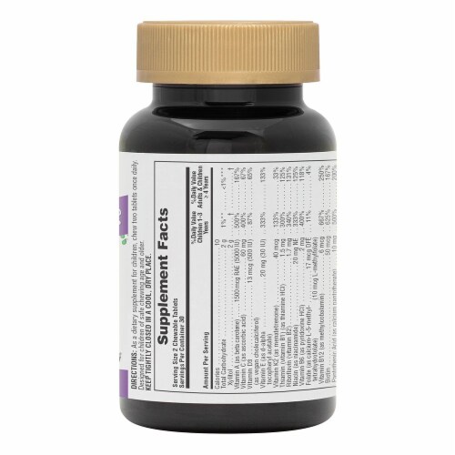 Natures Plus Animal Parade Gold Children's Cherry Orange Grape Multi-Vitamin Chewables Perspective: right