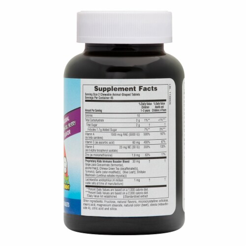 Nature's Plus Animal Parade Kid's Immune Booster Chewable Antioxidant Supplement Perspective: right