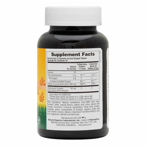 Natures Plus Animal Parade Vitamin C Chewable Supplement Perspective: right