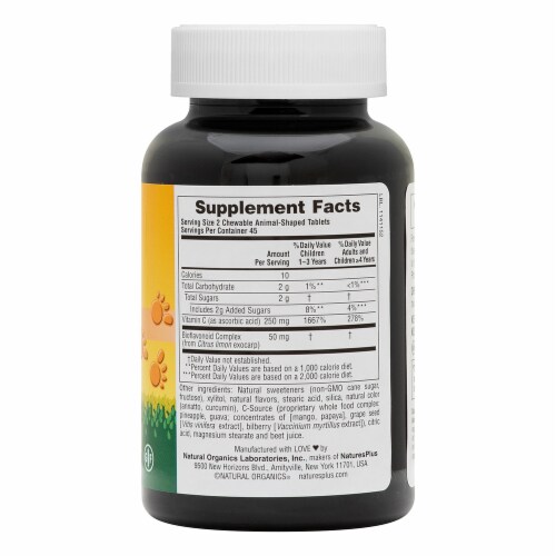 Natures Plus® Animal Parade Vitamin C Chewable Supplement Perspective: right