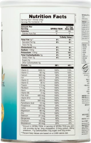 Natures Plus Spiru-Tein Vanilla Shake Perspective: right