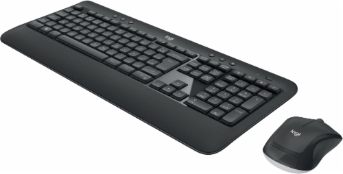 Logitech Advanced Wireless Keyboard and Mouse Set - Black Perspective: right