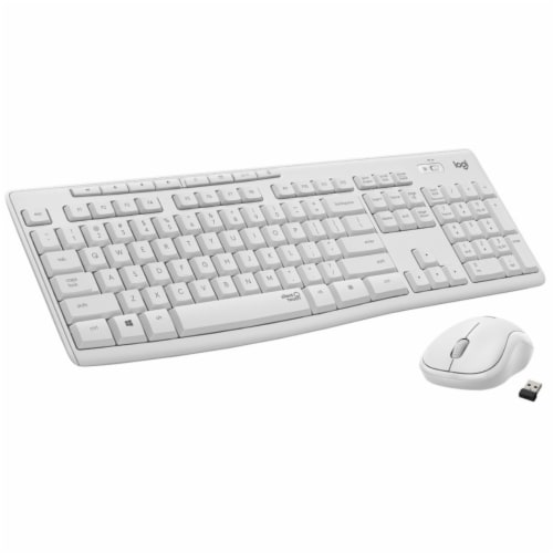Logitech MK295 Silent Wireless Keyboard & Mouse Combo - White Perspective: right