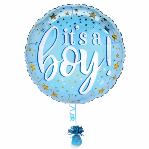 IT'S A BOY! Helium Filled Balloon Perspective: right