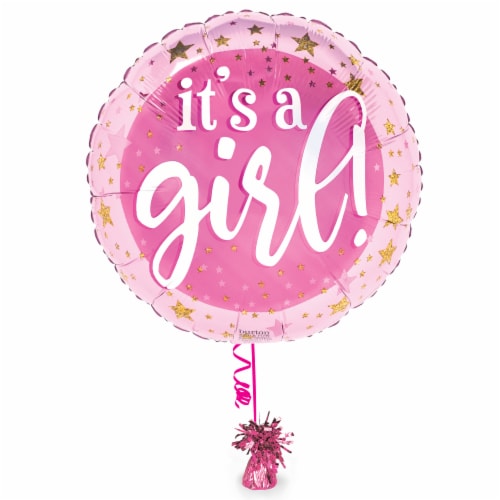 IT'S A GIRL! Helium Filled Balloon Perspective: right