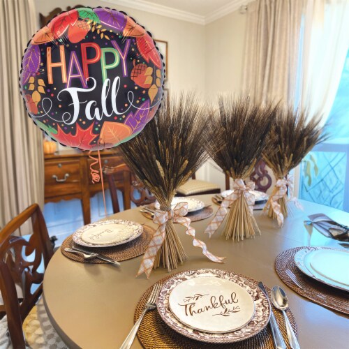 Happy Fall Helium Filled Balloon Perspective: right