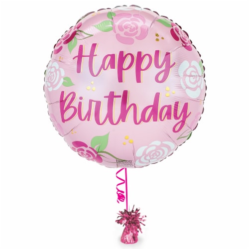 HAPPY BIRTHDAY Helium Filled Balloon Perspective: right