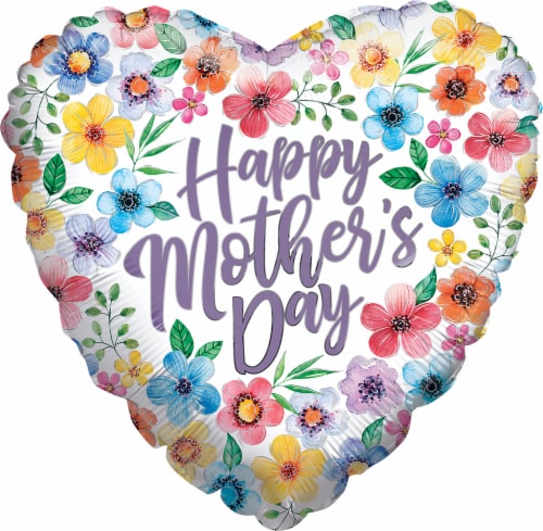 Classic Flowers Mother's Day Helium Filled Balloon Perspective: right
