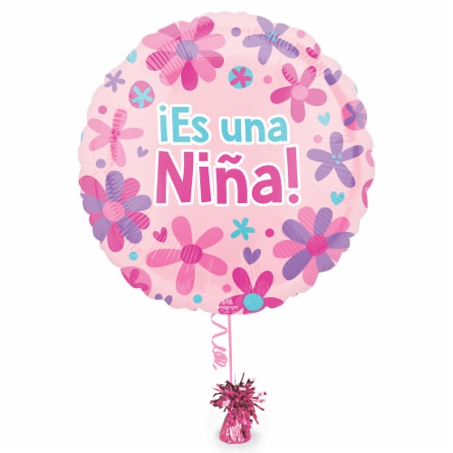 ES UNA NIÑA! Helium Filled Balloon Perspective: right