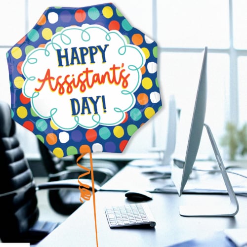 Happy Admin Professionals Day Oversized Helium Filled Balloon Perspective: right