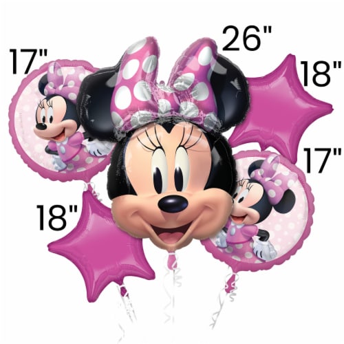 Minnie Mouse Helium Filled Balloon Bouquet Perspective: right