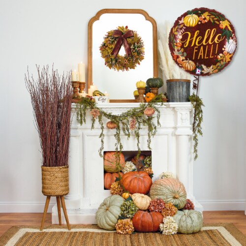 Hello Fall Helium Filled Balloon Perspective: right