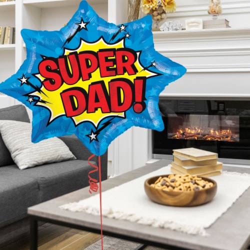 Super Dad Oversized Helium Filled Balloon Perspective: right