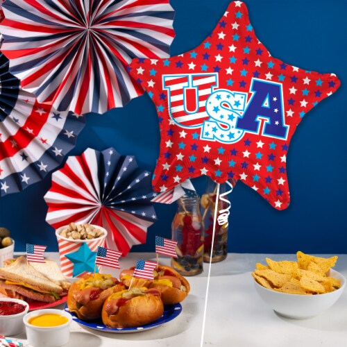 USA Stars Helium Filled Balloon Perspective: right