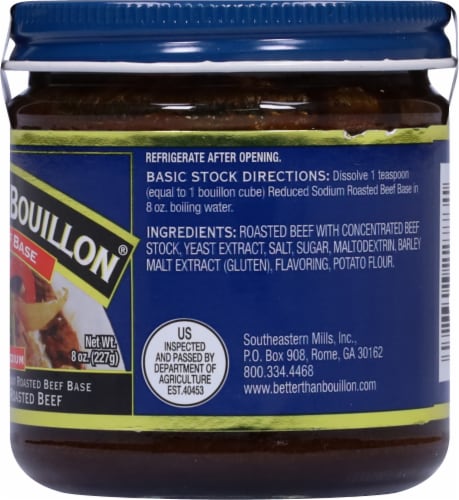 Better Than Bouillon Reduced Sodium Beef Base Perspective: right