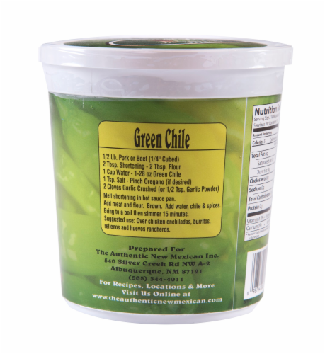 The Authentic New Mexican Frozen Hot Green Chile Perspective: right