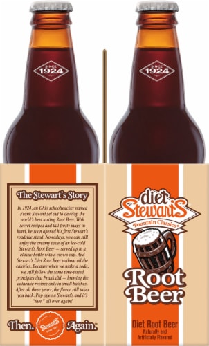 Stewart's Diet Root Beer Soda Perspective: right