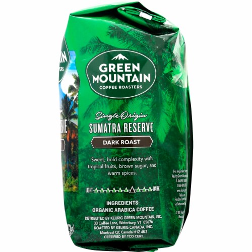 Green Mountain Coffee Roasters™ Organic Sumatran Reserve Dark Roast Whole Bean Coffee Perspective: right