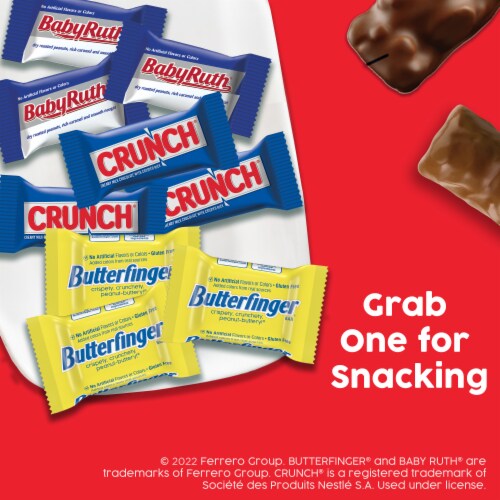 Butterfinger and Co. Bulk Mix of Mini Butterfinger CRUNCH and Baby Ruth Candy Bars Perspective: right