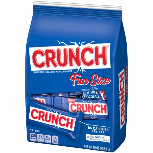 Crunch Fun Size Milk Chocolate Bars Perspective: right