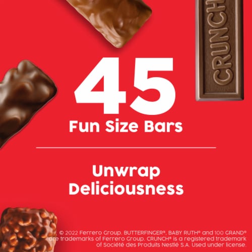 Butterfinger CRUNCH Baby Ruth and 100 Grand Assorted Fun Size Candy Bars Perspective: right
