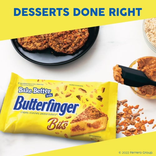 Butterfinger Baking Bits for Recipes Great for Candy Decorations and Fall Treat Bags Perspective: right