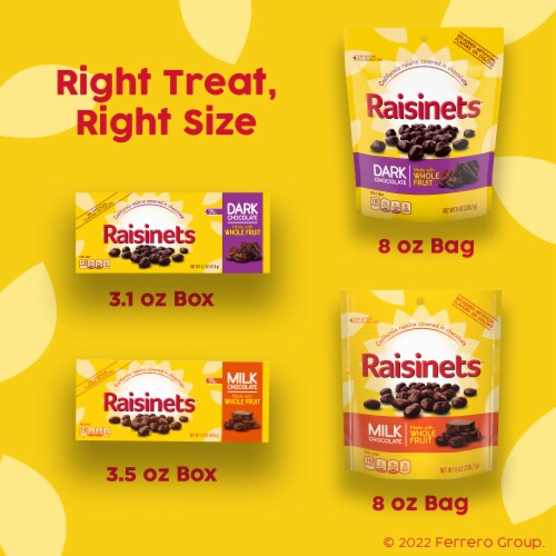 Raisinets Dark Chocolate Covered Raisins Perspective: right