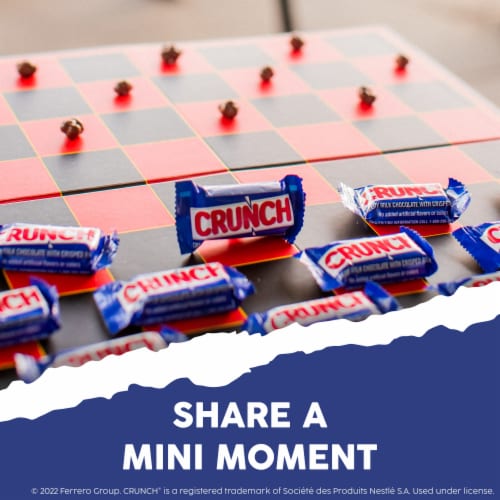 CRUNCH Minis Milk Chocolate & Crisped Rice Stand-Up Bag, Perfectly Sized for Snacking and Sharing Perspective: right