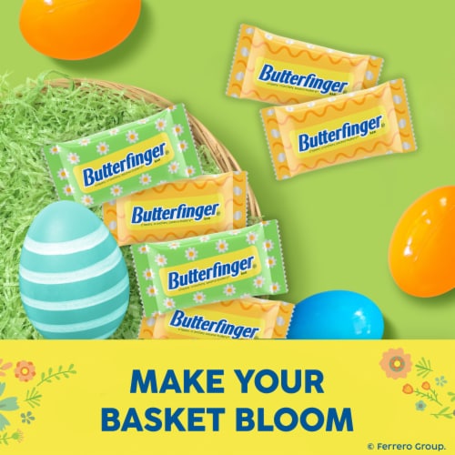Butterfinger Individually Wrapped Easter Minis, Easter Basket and Egg Hunt Fillers, 9.4 oz Perspective: right