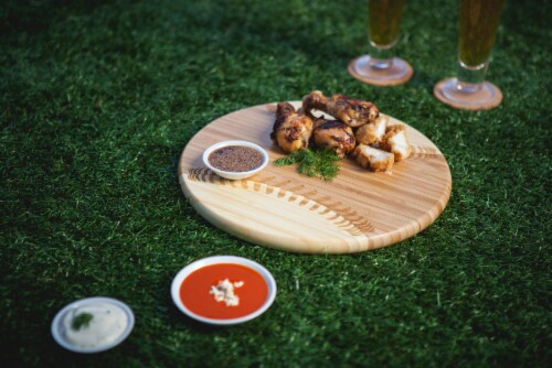 Home Run! Baseball Cutting Board & Serving Tray, Rubberwood Perspective: right