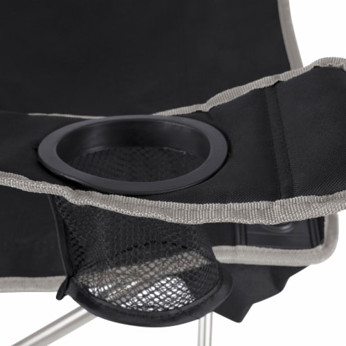 Campsite Camp Chair, Black with Gray Accents Perspective: right