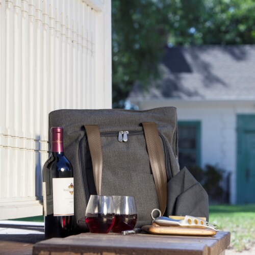 Sonoma Wine Cheese Picnic Tote Gray 12 x 13.5 x 6 Foods Co