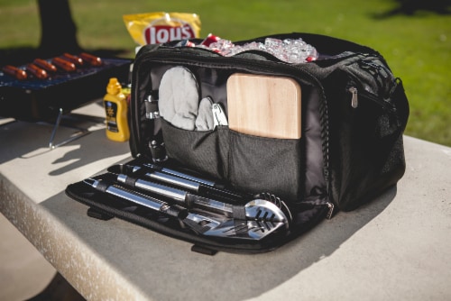 BBQ Kit Grill Set & Cooler, Black Perspective: right