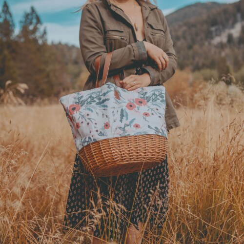 Promenade Picnic Basket, Floral Pattern Perspective: right