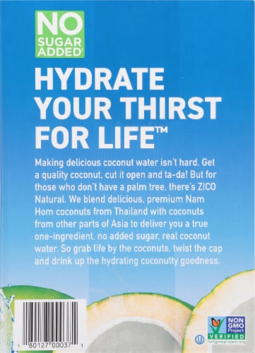 Zico® Natural 100% Coconut Water Perspective: right