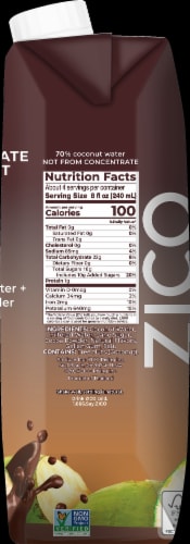 Zico® Chocolate Flavored Premium Coconut Water Perspective: right