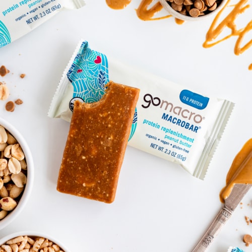 GoMacro® Peanut Butter Nutrition Bars® Perspective: right