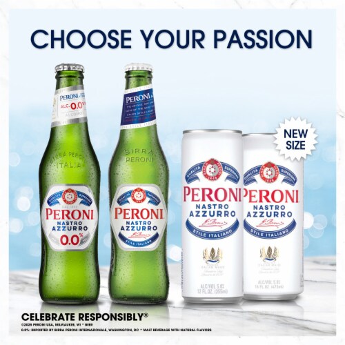 Peroni Nastro Azzurro Italian-Style Lager Beer Perspective: right