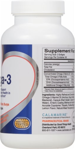 Cardio Enteric Coated Omega-3 Softgels 1100mg Perspective: right