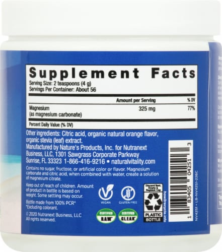 Natural Vitality Calm Orange Anti-Stress Drink Mix Perspective: right