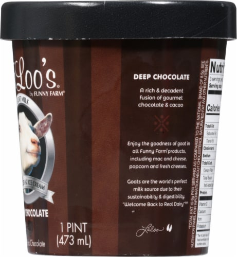 Laloo's® Chocolate Goat Milk Ice Cream Perspective: right