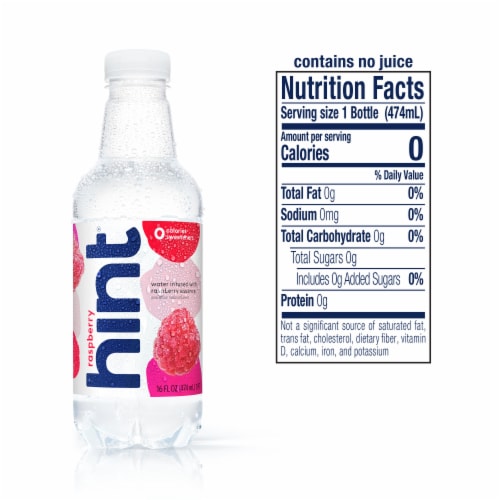 Hint® Raspberry Flavored Bottled Water Perspective: right