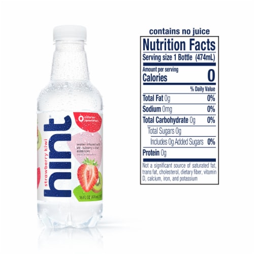 Hint® Strawberry Kiwi Flavored Bottled Water Perspective: right