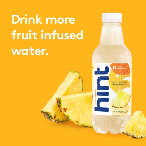 Hint® Pineapple Flavored Bottled Water Perspective: right