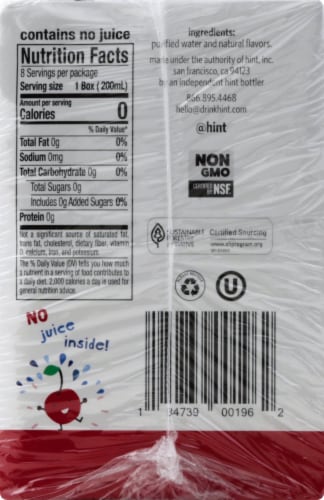 Hint® Cherry Flavored Bottled Water Perspective: right