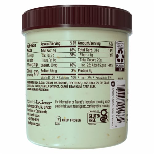 Talenti Pacific Coast Pistachio Gelato Pint Perspective: right